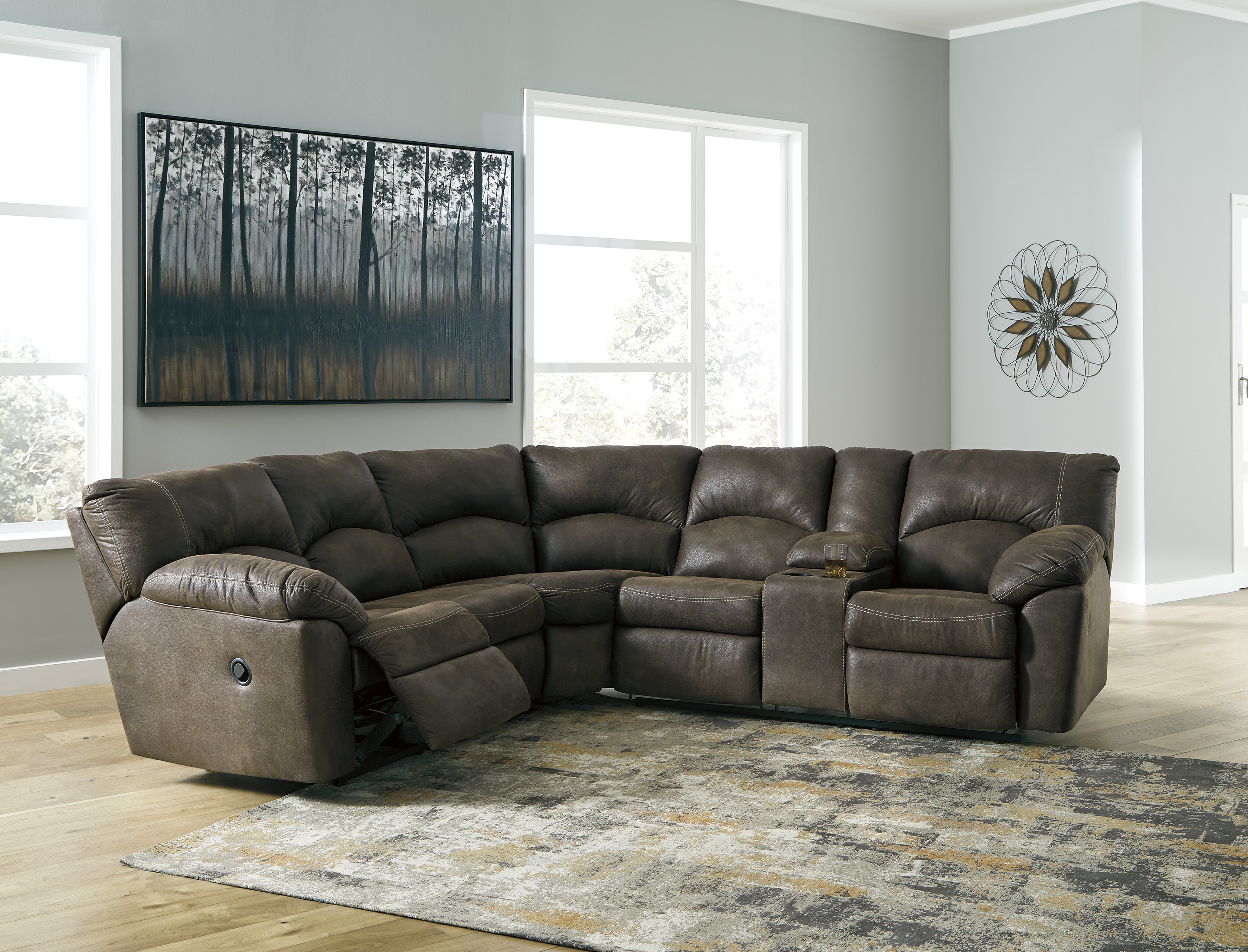 Tambo pewter reclining sectional near deals me